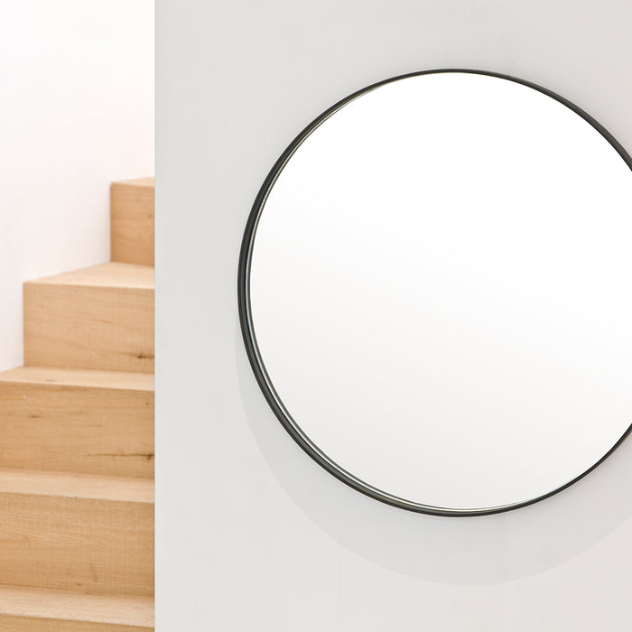 Glance Round Wall Mirror 660 - Dark Oak - Unbeatable Bathrooms