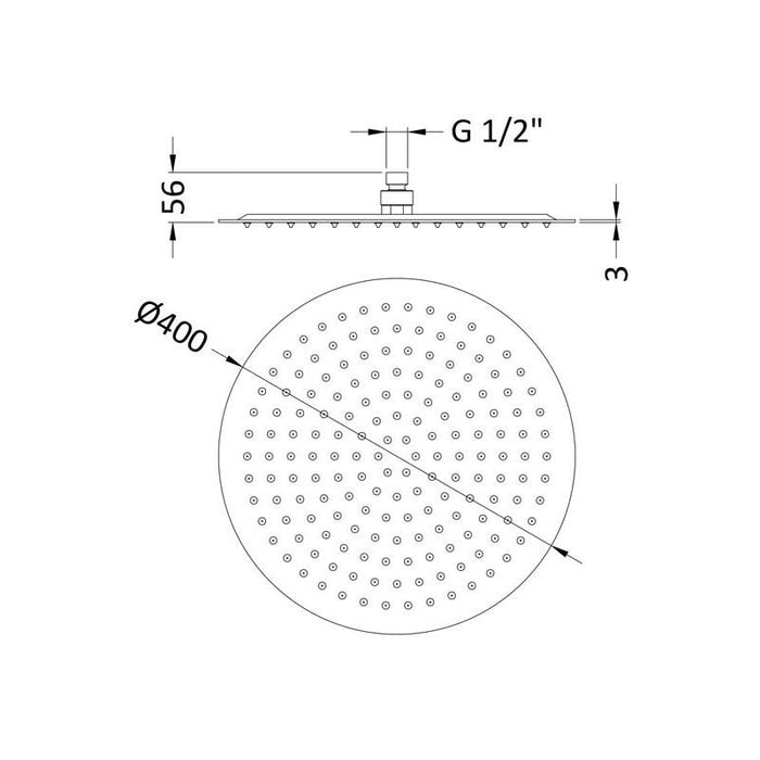 Hudson Reed Round Stainless Steel Shower Head - Unbeatable Bathrooms