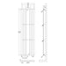 Hudson Reed Single Panel Radiator with Mirror 180cm x 49.9cm - Unbeatable Bathrooms