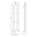 Hudson Reed Double Panel Radiator with Mirror 180cm x 49.9cm - Unbeatable Bathrooms