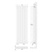 Hudson Reed Revive Vertical Double Panel Radiator 180cm x 52.8cm - Unbeatable Bathrooms