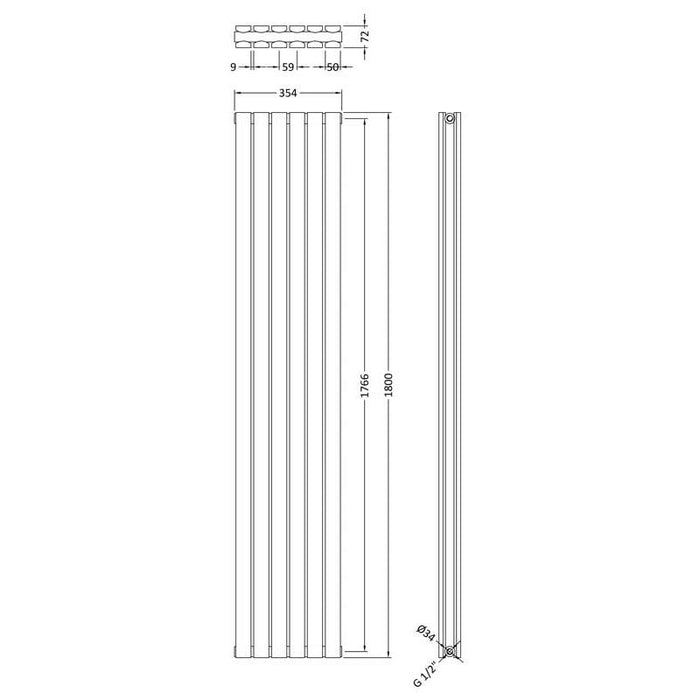 Hudson Reed Sloane Double Panel Radiator - Unbeatable Bathrooms