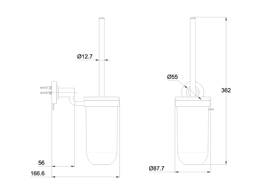 Britton Toilet Brush Holder - Unbeatable Bathrooms