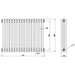 Hudson Reed Colosseum Triple Radiator - Unbeatable Bathrooms
