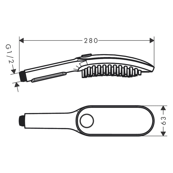 Hansgrohe Dog Shower 150 3-Jet Hand Shower (Various Colours) - Unbeatable Bathrooms