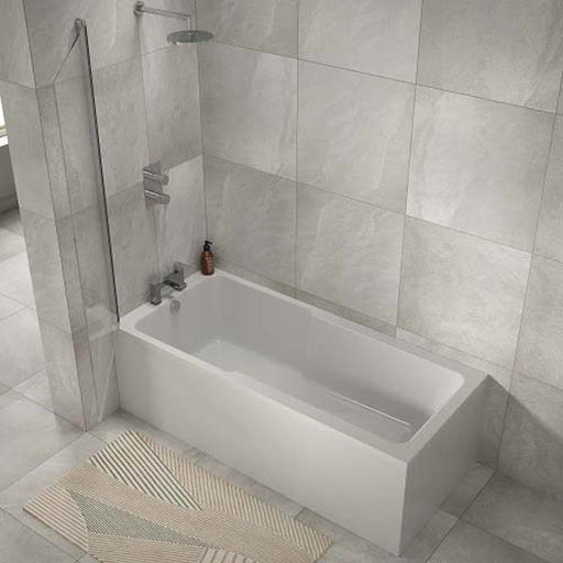 The White Space I-Bath 1700 x 750mm Single Ended Shower Bath - Unbeatable Bathrooms