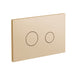 VADO Round Dual Flush Plate - Brushed Gold - Unbeatable Bathrooms