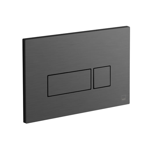 VADO Square Dual Flush Plate - Brushed Black - Unbeatable Bathrooms