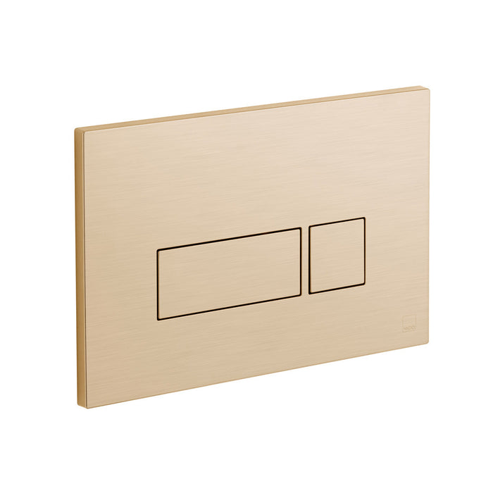 VADO Square Dual Flush Plate - Brushed Gold - Unbeatable Bathrooms