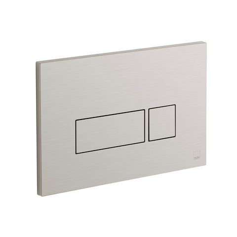 VADO Square Dual Flush Plate - Brushed Nickel - Unbeatable Bathrooms