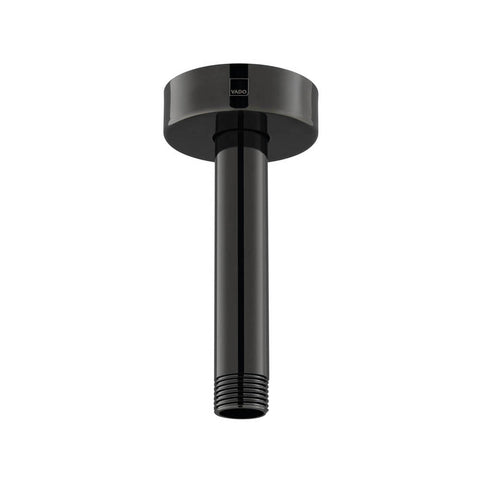 Vado Omika Noir Ceiling Mounting Arm 100mm (4") - Polished Black - Unbeatable Bathrooms