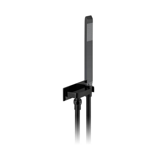 Vado Omika Noir Mini Shower Kit with Integrated Outlet - Polished Black - Unbeatable Bathrooms