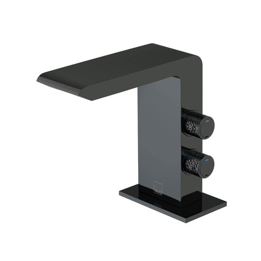 Vado Omika Noir Mono Basin Mixer - Polished Black - Unbeatable Bathrooms