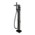 Vado Omika Noir Floor Standing Bath Shower Mixer + Shower Kit - Polished Black - Unbeatable Bathrooms