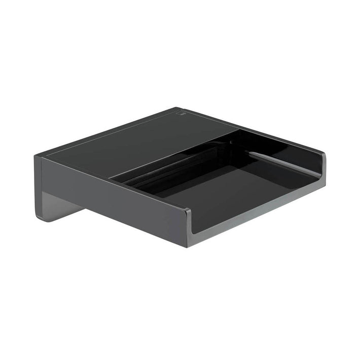 Vado Omika Noir Wall Mounted Waterfall Bath Spout - Polished Black - Unbeatable Bathrooms