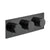 Vado Omika Noir Three Outlet Horizontal Tablet Thermostatic Shower Valve - Polished Black - Unbeatable Bathrooms