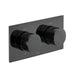 Vado Omika Noir Two Outlet Horizontal Tablet Thermostatic Shower Valve - Polished Black - Unbeatable Bathrooms