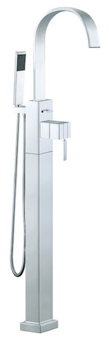 Vado Instinct Bath Shower Mixer With Swivel Spout and Shower Kit Floor Mounted - Unbeatable Bathrooms
