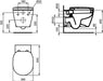 Ideal Standard Concept Wall Hung WC Bowl - Horizontal Outlet - Unbeatable Bathrooms