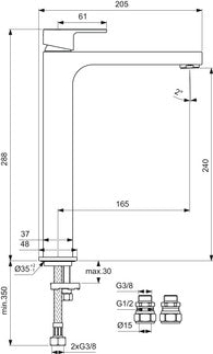 Ideal Standard Edge Vessel Single Lever Basin Mixer - Unbeatable Bathrooms