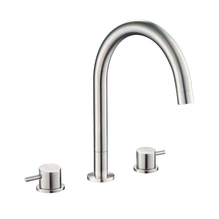 JTP Inox 3 Hole Basin Mixer Tap - Unbeatable Bathrooms