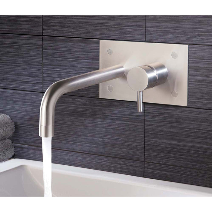 JTP Inox Single Lever Wall Mounted Basin Mixer - Single Plate - Unbeatable Bathrooms