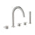 JTP Inox 5 Hole Bath Shower Mixer Tap with Extractable Hand Shower Swivel Spout & Diverter - Unbeatable Bathrooms