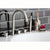 JTP Inox 5 Hole Bath Shower Mixer Tap with Extractable Hand Shower Swivel Spout & Diverter - Unbeatable Bathrooms