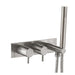 JTP Inox 3 Hole Wall Mounted Bath Shower Mixer Tap with Hose Attachment - Unbeatable Bathrooms