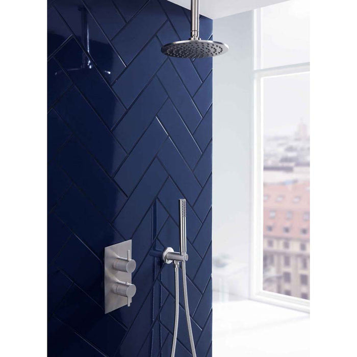 JTP Inox Thermostatic Concealed 1 Outlet 2 Controls Shower Valve - Unbeatable Bathrooms