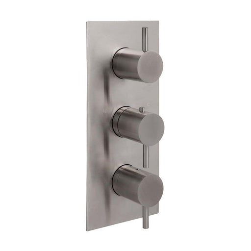 JTP Inox Thermostatic Concealed 2 Outlet 3 Controls Shower Valve - Unbeatable Bathrooms