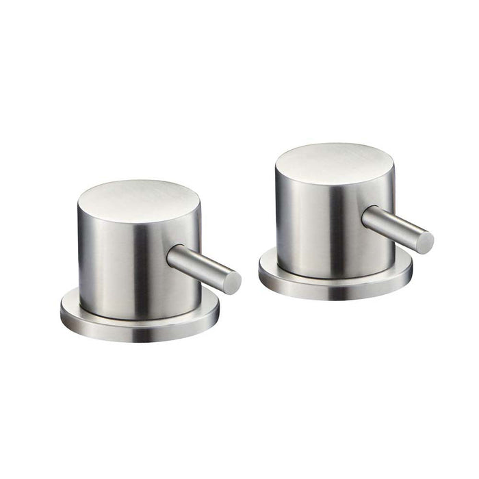 JTP Inox Deck Panel Valves (Pair) - Unbeatable Bathrooms