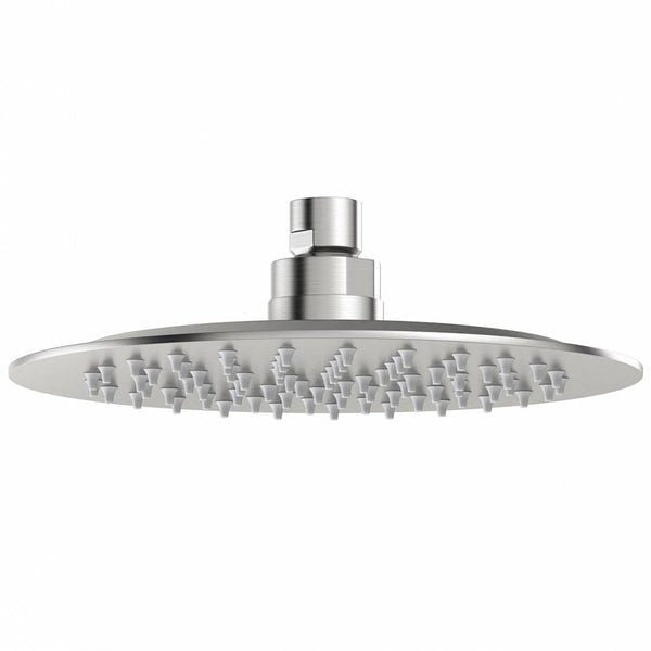 JTP Inox Glide Extra Slim Round Overhead Shower 200mm - Unbeatable Bathrooms
