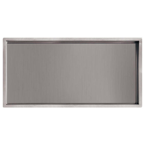 JTP Inox Shower Niche 600 x 300mm - Stainless Steel - Unbeatable Bathrooms