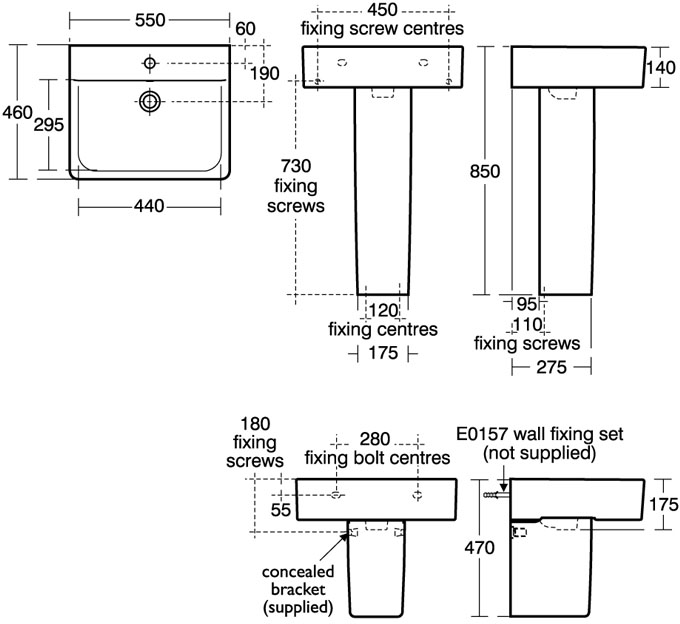 Ideal Standard Concept Semi Pedestal - Unbeatable Bathrooms
