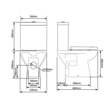 Tavistock Ion Comfort Height Close Coupled Toilet - Unbeatable Bathrooms