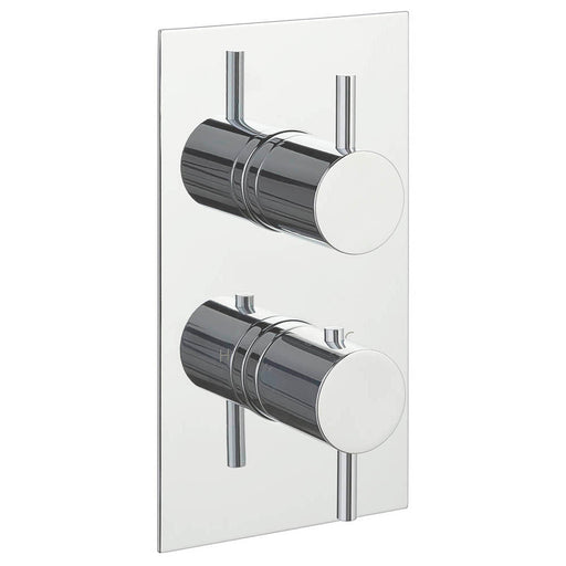 JTP Fonti Thermostatic 2 Controls Concealed 2 Outlet Shower Valve - Unbeatable Bathrooms