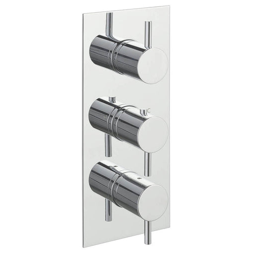 JTP Fonti Thermostatic 3 Controls Concealed 2 Outlet Shower Valve - Unbeatable Bathrooms