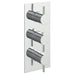 JTP Fonti Thermostatic 3 Controls Concealed 2 Outlet Shower Valve - Unbeatable Bathrooms