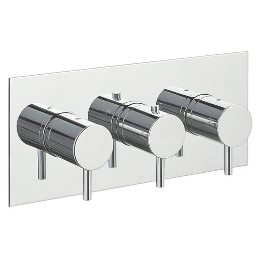 JTP Fonti Thermostatic 3 Controls Concealed Horizontal 3 Outlet Shower Valve - Unbeatable Bathrooms
