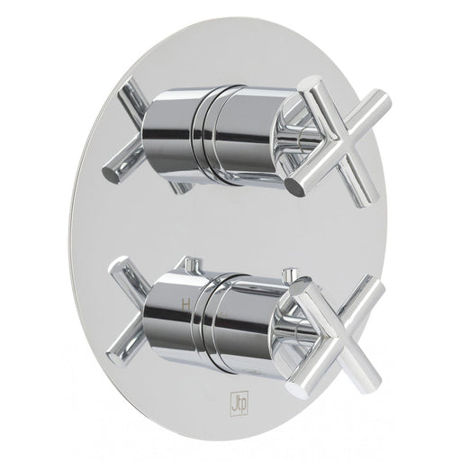JTP Solex Thermostatic Concealed 1 Outlet 2 Controls Round Shower Valve - Unbeatable Bathrooms