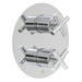 JTP Solex Thermostatic Concealed 3 Outlet 2 Controls Round Shower Valve - Unbeatable Bathrooms