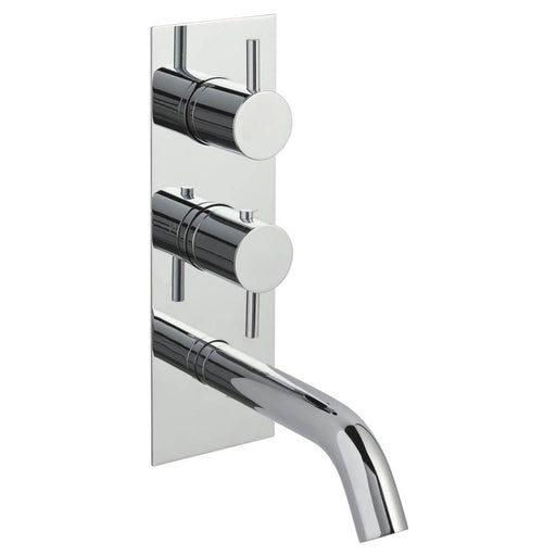 JTP Fonti Thermostatic Concealed 2 Outlet 2 Controls Shower Valve with Spout - Unbeatable Bathrooms