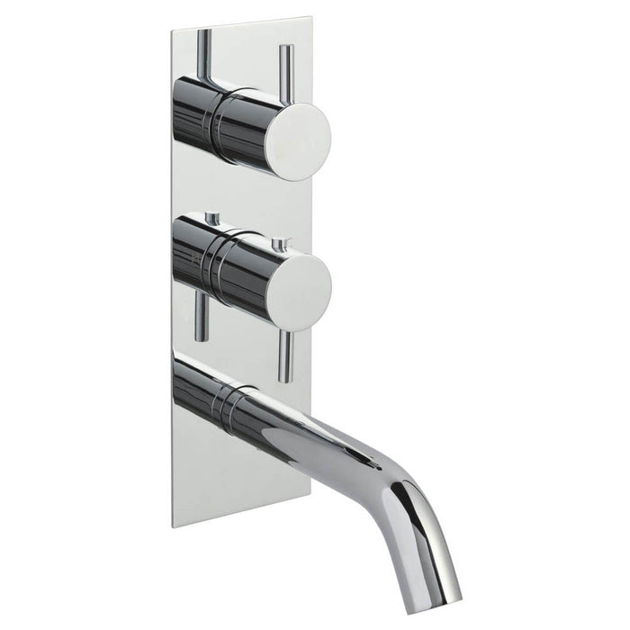 JTP Fonti Thermostatic Concealed 2 Outlet 2 Controls Shower Valve with Spout - Unbeatable Bathrooms