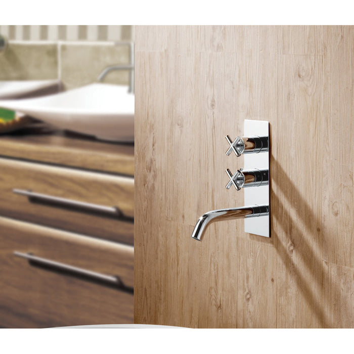 JTP Solex Thermostatic Concealed 2 Outlet 2 Controls Shower Valve With Spout - Unbeatable Bathrooms