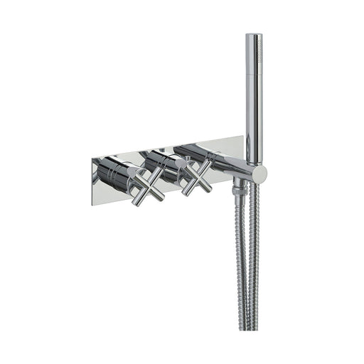 JTP Solex Thermostatic Concealed 2 Outlet 2 Controls Shower Valve With Attached Handset - Unbeatable Bathrooms