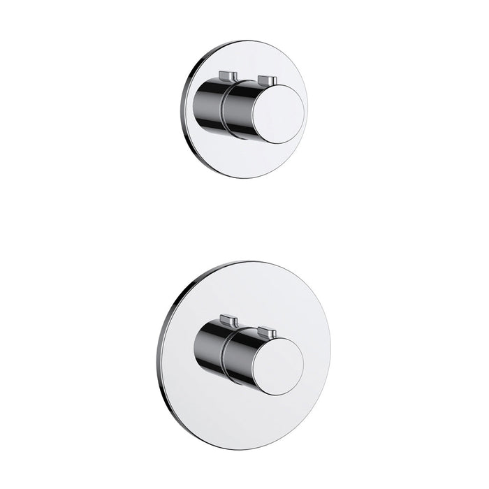 JTP Hugo 2 Handle 2 Outlet Thermostatic Shower Valve On Single Plates - Unbeatable Bathrooms