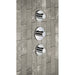 JTP Hugo 3 Handle 2 Outlet Thermostatic Shower Valve On Single Plates - Unbeatable Bathrooms