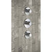 JTP Hugo 3 Handle 3 Outlet Thermostatic Shower Valve On Single Plates - Unbeatable Bathrooms