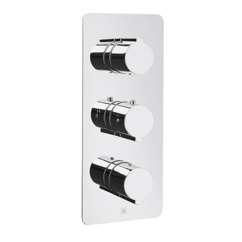 JTP Curve Thermostatic Concealed 2 Outlet Shower Valve, Vertical - Unbeatable Bathrooms